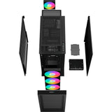 Deepcool CH560 MIDI Tower-hus (sort | 1x USB-A | 1x USB-C | RGB | vindue)