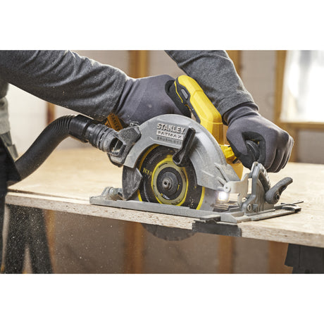 Stanley fatmax v20 18v rundsav 190mm håndrundsav (sort gul, batteri og oplader inkluderet, med kuffert)