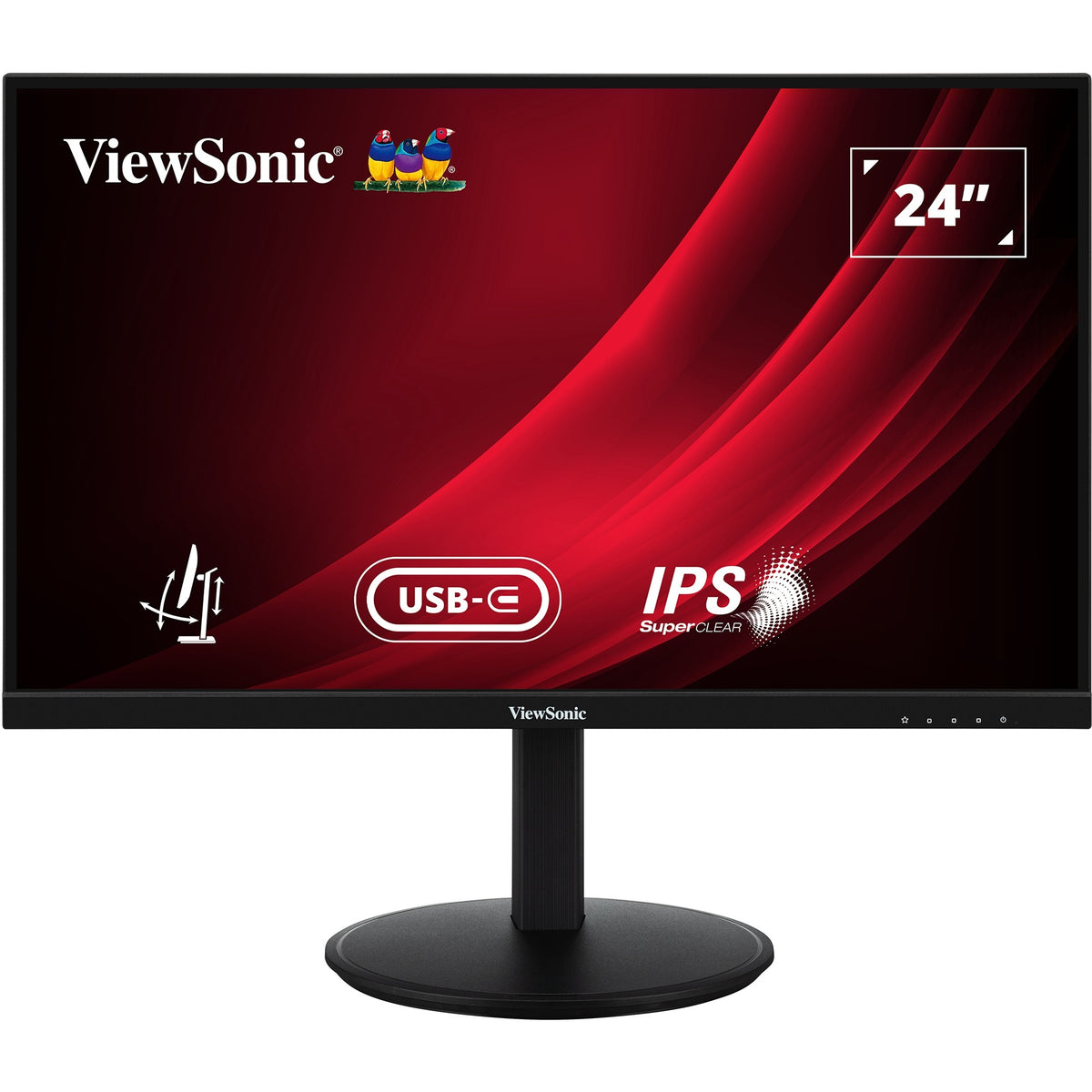 Viewsonic vg2409-mhdu-2 24 skærm (sort, 1x HDMI, 1x skærmport, USB-C, USB-A, USB-B, 100 Hz)