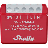 Shelly qubino wave 1pm mini switching-måling aktuator z-wave