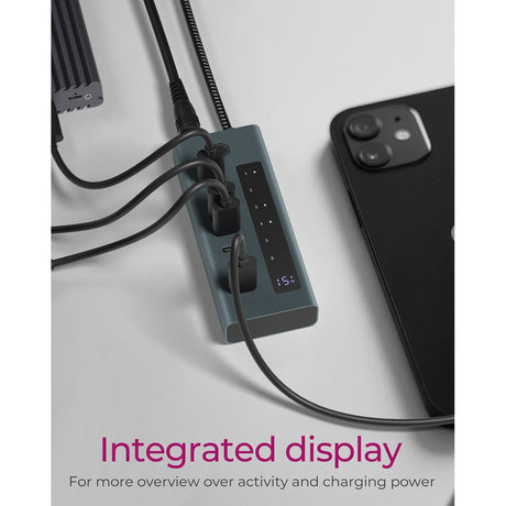 Icy box 7-ports USB-C 3.2 gen 2 USB hub (blå-grå)