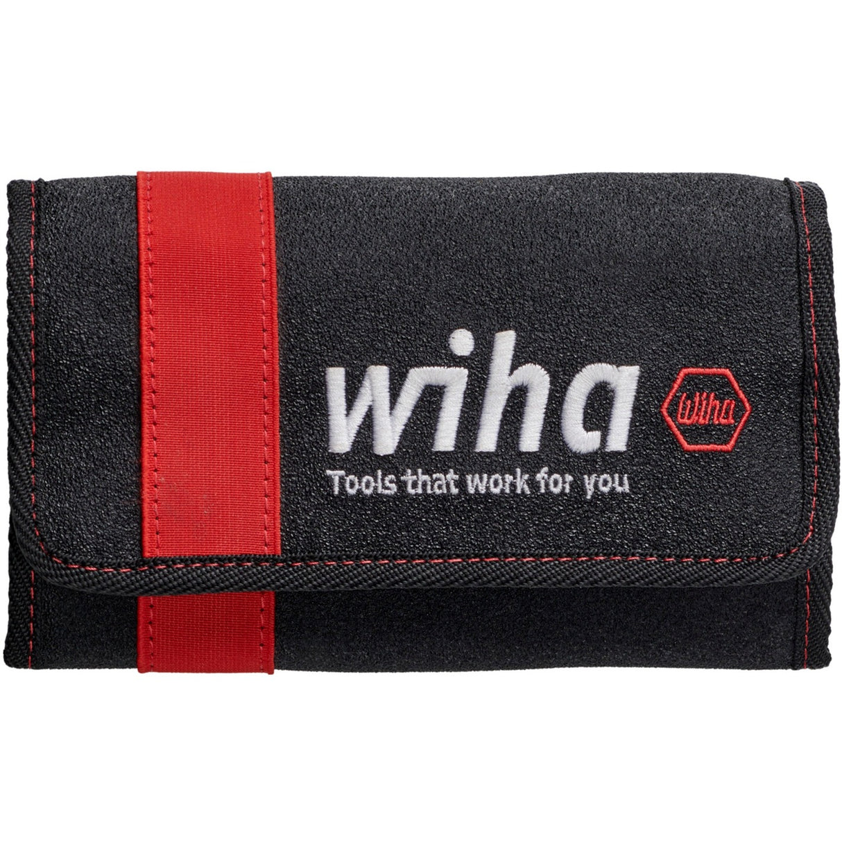 Wiha skruetrækker og bit sæt slimvario (rød gul, slidset hoved, pozidriv, plus pozidriv 10-delt inkl. foldbart etui)