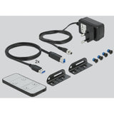 Delock HDMI KVM-switch KVM-switch (sort, 4K 60 Hz, USB 3.0, lyd)