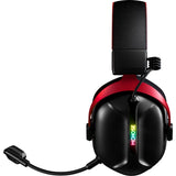 Mchose s9 pro trådløst over-ear gaming headset (sort rød, pc laptop playstation switch smartphone, 2,4 g bluetooth kablet type-c)