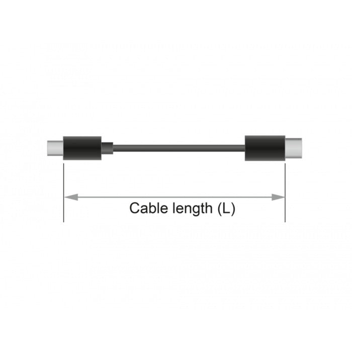 Delock magnetisk USB-data- og opladningskabelsæt til micro USB USB type-C (sort, 1,1 meter)