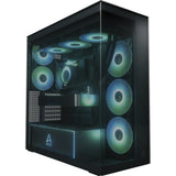 Arctic xtender midi tårnhus (sort (mat) | 2x USB-A | 1x USB-C | RGB | hærdet glas)