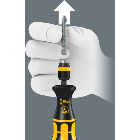 Wera bit håndholder 813 r skruetrækker (sort gul, ESD, ikke-magnetisk, 90 mm)