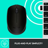 Logitech b170 mus (sort, trådløs)