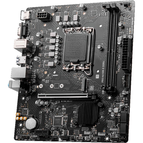 MSI Pro H610M-E DDR4 Socket 1700 bundkort (sort, GB-LAN, lyd, µATX)