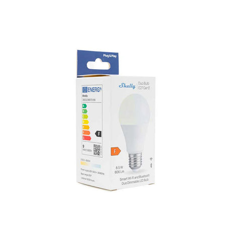 Shelly duo pære e27 gen3 LED-lampe (hvid, 2700-6500k, WiFi, Bluetooth, dæmpbar)