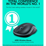 Logitech trådløs mus m185 (rød, detail)