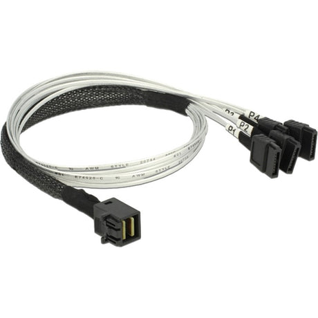Delock mini SAS HD SFF-8643 > 4x SATA 7-bens kabel (sort, 0,5 meter)