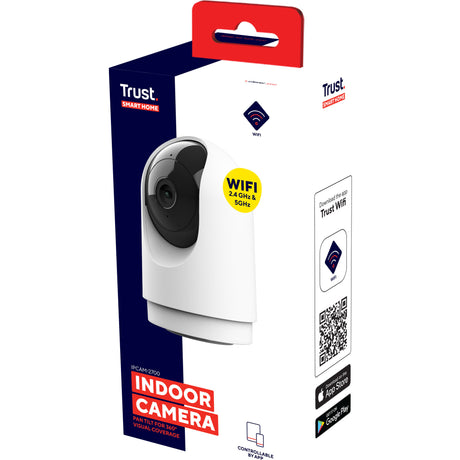 Trust ipcam-2700 360° sikkerhedskamera (hvid, 2,4 eller 5ghz WiFi)
