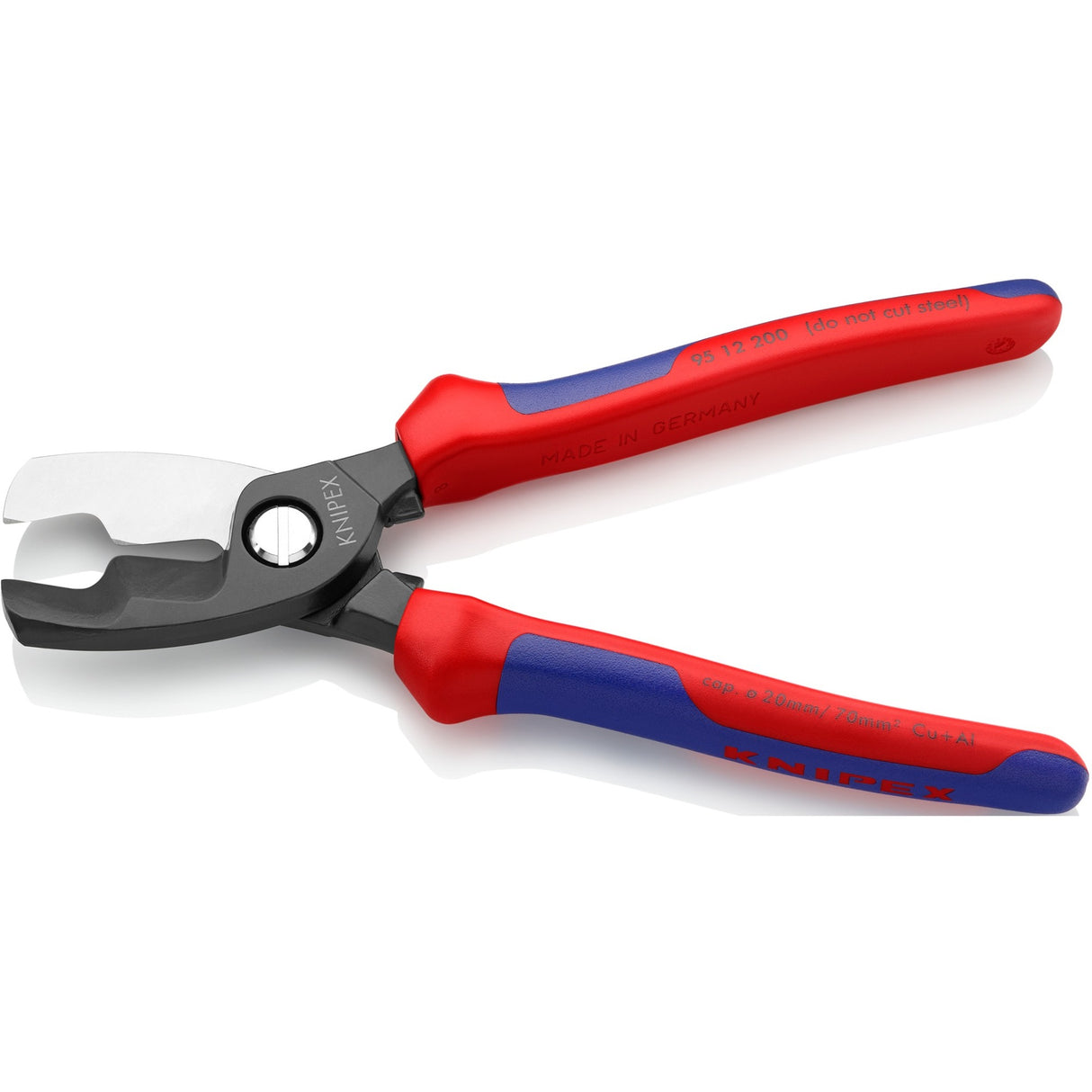 Knipex 95 12 200 kabelsaks med dobbelte skærekanter ø 20mm-70mm²