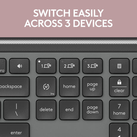 Logitech mk950 signatur slankt trådløst skrivebordssæt (grafit, us-internationalt layout (qwerty), 400 - 4000 dpi)