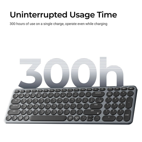 Keychron b4 pro-k1 toetsenbord (grijs, us lay-out (qwerty), scissor switches, 96%, abs keycaps, 2.4 ghz | bluetooth | usb)