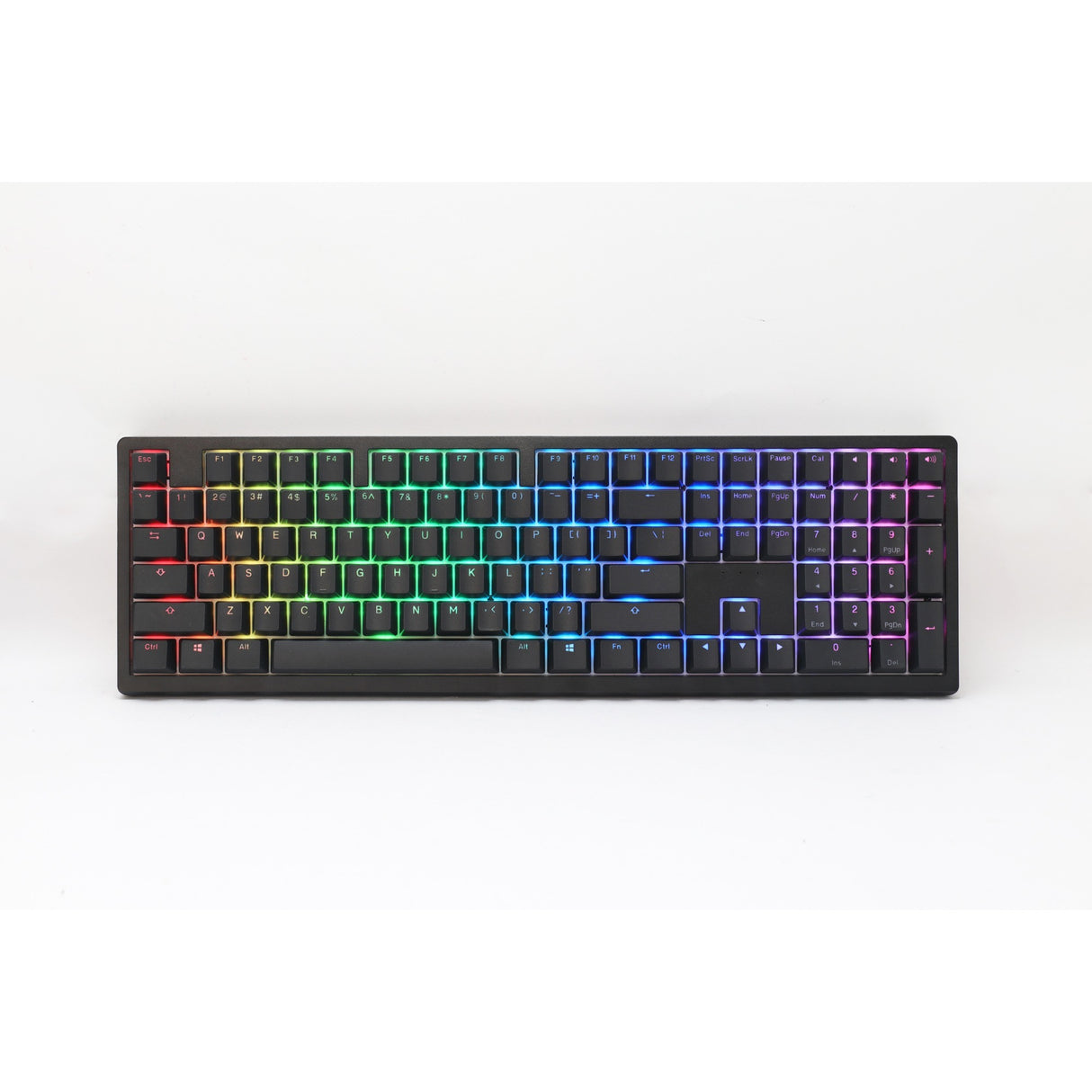 Ducky zero 6108 klassisk sort rgb mekanisk gaming-tastatur (sort, us-layout (qwerty), cherry mx2a speed silver, 100%, rgb-lysdioder, double-shot pbt, hot swap, 2,4ghz | bluetooth | usb-c)