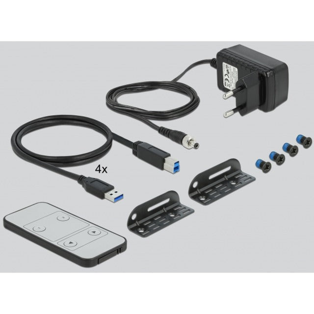 Delock HDMI KVM switch 4K 60 Hz med USB og lyd