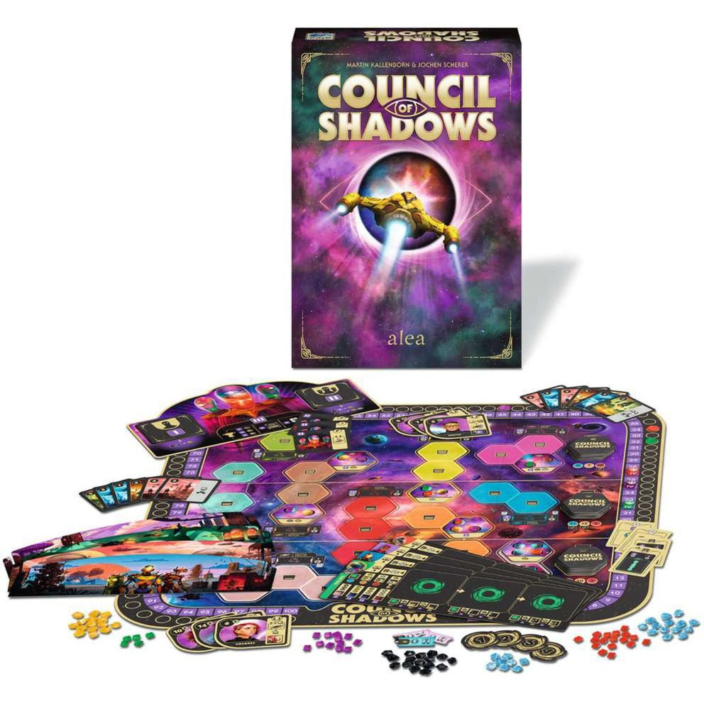 Ravensburger Council of Shadows brætspil (engelsk, 1 - 4 spillere, 60 - 90 minutter, fra 14 år)
