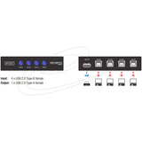 Delock switch USB 2.0 4 port manuel USB switch