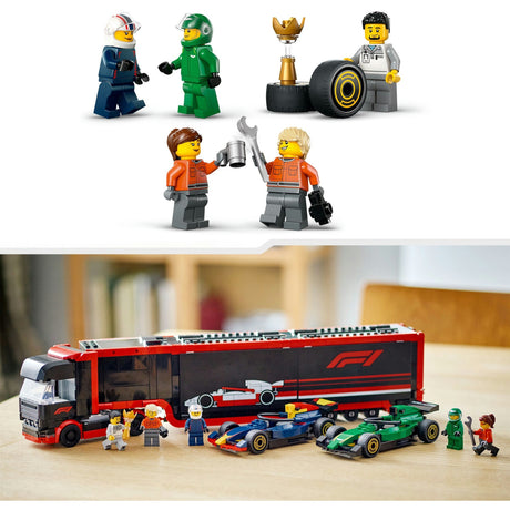 Lego City F1 Lastbil med RB20 og AMR24 F1® Cars Legesæt - 60445