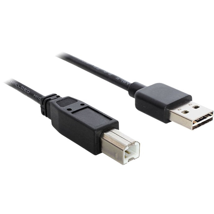 Delock easy-usb-a 2.0 han > usb-b 2.0 han-kabel (sort, 3 meter)
