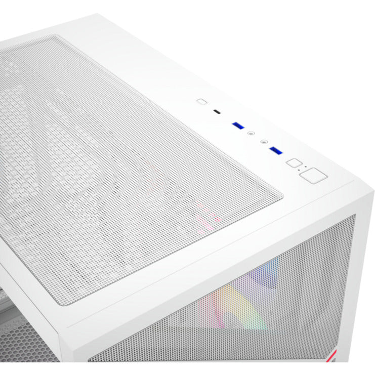 Xyz PC Gear Qubex Midi Tower-hus (hvid | 2x USB-A | 1x USB-C | Hærdet glas)