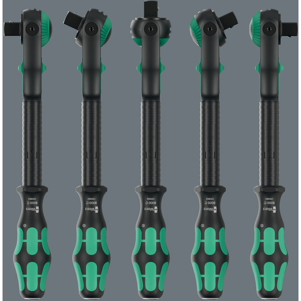Wera 8000 c black edition zyklop speed skralde med 1 2 drev (sort grøn)