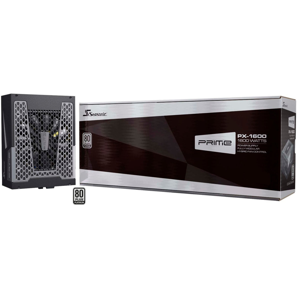 Seasonic Prime PX-1600 modulær 1600 watt strømforsyning (sort, 2x 12VHPWR, 8x PCIe)