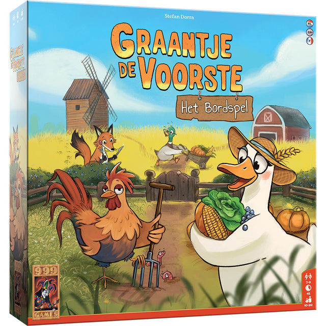 999games 999 games graantje de voorste: het bordspel (nederlands, 2 - 6 spelers, 45 minuten, vanaf 10 jaar)