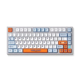 Mchose z75s orange blue snow tiger metal topcover trådløst mekanisk rgb tastatur (grå, us layout (qwerty), ttc snow tiger, 75%, rgb, hot swap, double-shot pbt, trådløs | bluetooth | usb-c)