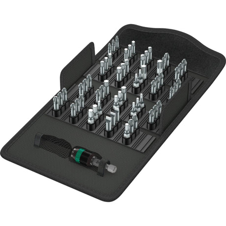 Wera bit-safe 61 universal 1, 61-delt bit sæt (sort grøn)