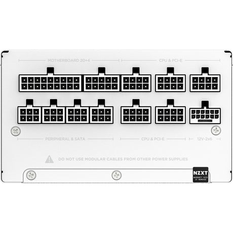 Nzxt c1200 gold atx 3.1 modulær 1200 watt strømforsyning (hvid, 1x 12v-2x6, 3x pcie)