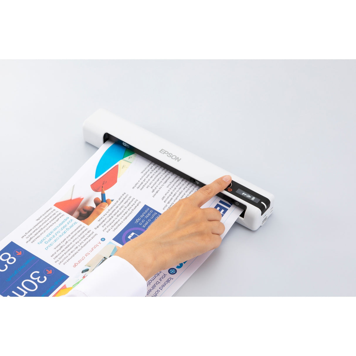 Epson workforce ds-80w feed scanner (grå)