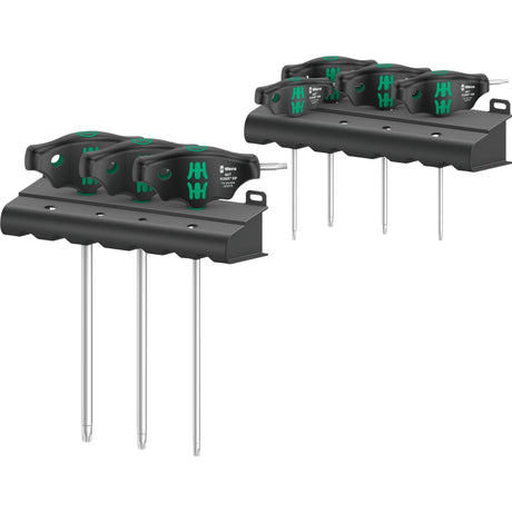 Wera 467 7 torx hf sæt 1 stjerneskruetrækker + stativ, 7 stk (sort grøn, med holdefunktion)