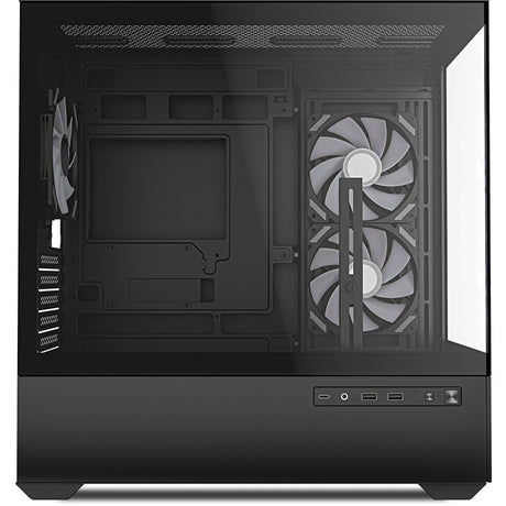 Sharkoon mk6 rgb mini tårnhus (sort | 2x usb-a | 1x usb-c | rgb | hærdet glas)