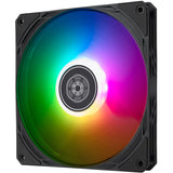 Silverstone air slimer 140 argb kabinet blæser (sort, 140 x 15 x 140 mm, pwm)