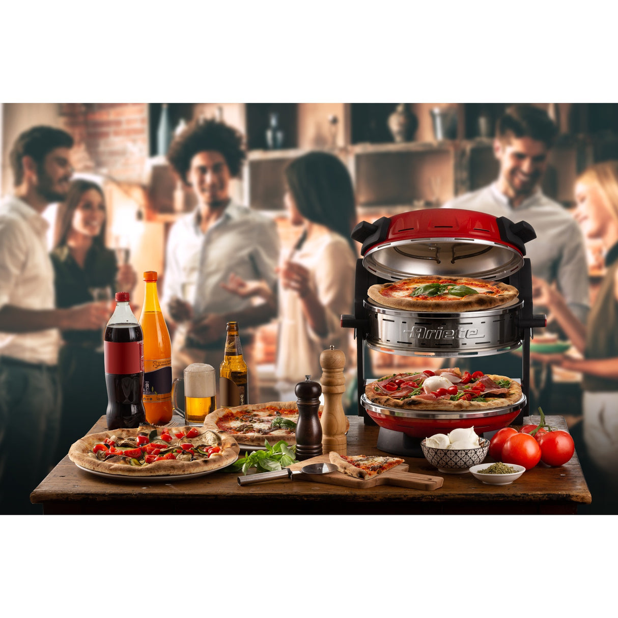 Ariete dobbelt pizzaovn 0927 00 (rød)