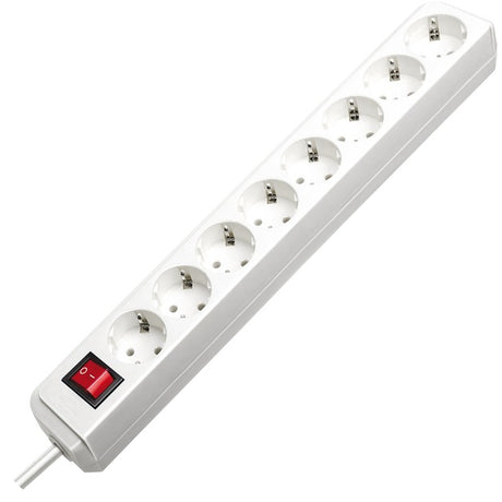 Brennerstuhl eco-line stikdåse med afbryder 8-vejs hvid 3m h05vv-f 3g1.5 - 1159320018