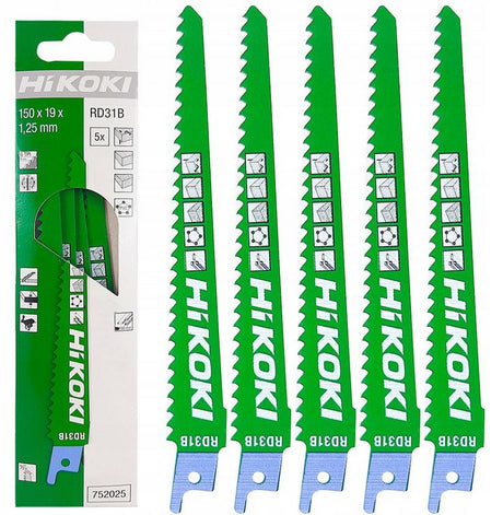 Hikoki frem- og tilbagegående savklinge rb31b s611df (5 stk) (u)