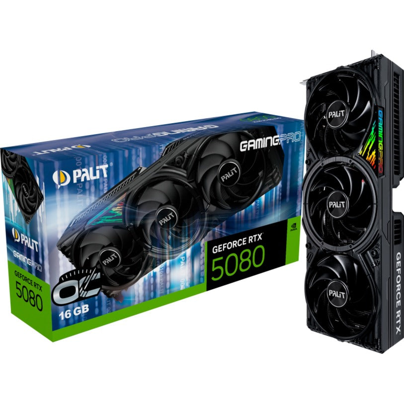 Palit GeForce RTX 5080 Gaming Pro OC grafikkort (DLSS 4, 3x DisplayPort, 1x HDMI 2.1)