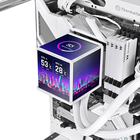 Thermaltake minecube 360 ultra argb sync aio liquid cooler - snow edition waterkoeling (wit)