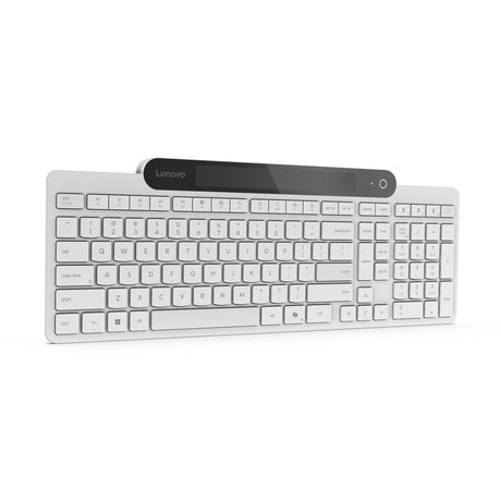 Lenovo 800 selvoplader Bluetooth-tastatur (hvidt, amerikansk layout (QWERTY), stempel, 100 %, stempelafbryder, Bluetooth 5.1, USB-C)