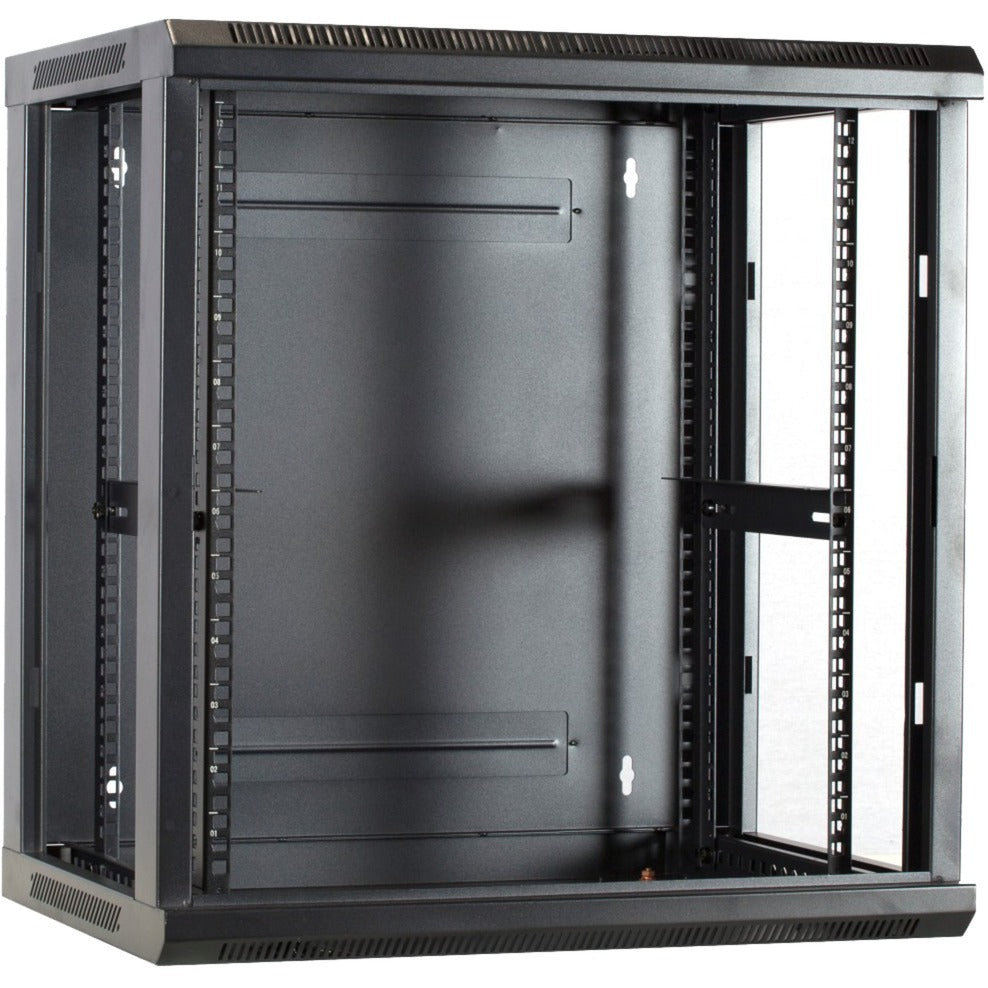 Dsi 12u vægskab med glaslåge - ds6412 serverrack (sort, 600 x 450 x 635 mm)