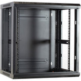 Dsi 12u vægskab med glaslåge - ds6412 serverrack (sort, 600 x 450 x 635 mm)
