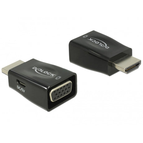 Delock hdmi-a han > vga hun adapter (sort)