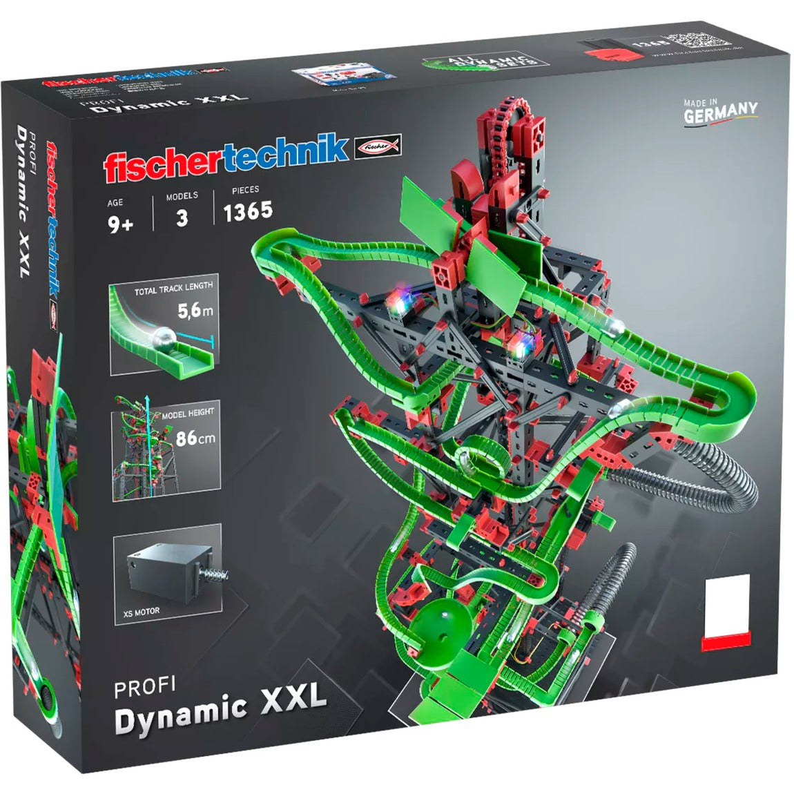 Fischertechnik marmorløbebaner - dynamisk xxl kuglebane (544619)
