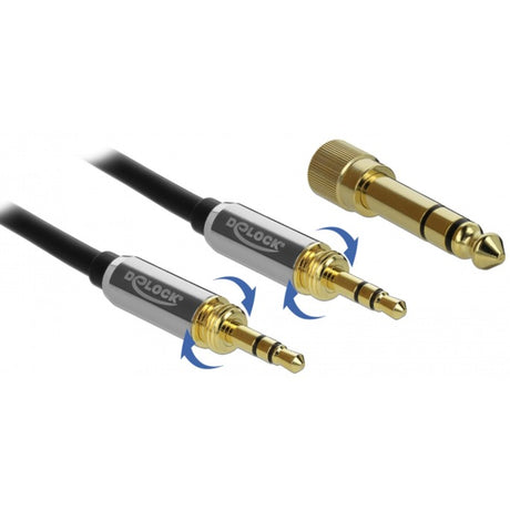 Delock stereokabel 3,5 mm 3 ben stik > 3,5 mm 3 ben stik (sort, 3 meter)