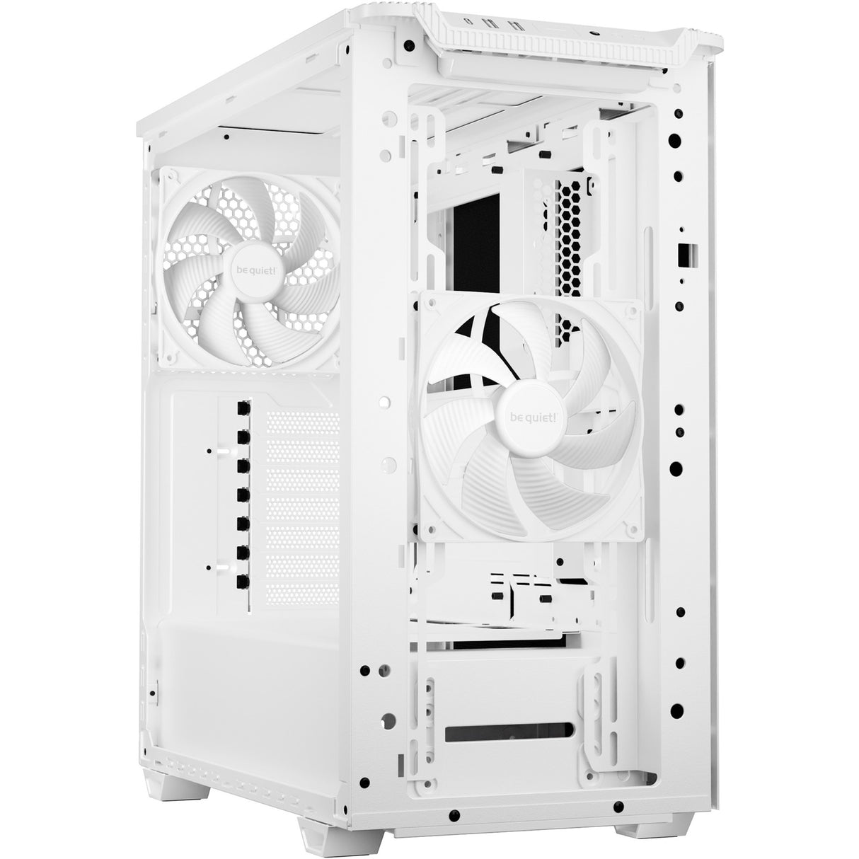 Vær stille! pure base 501 airflow midi tårnhus (hvid | 2x USB-A | 1x USB-C)
