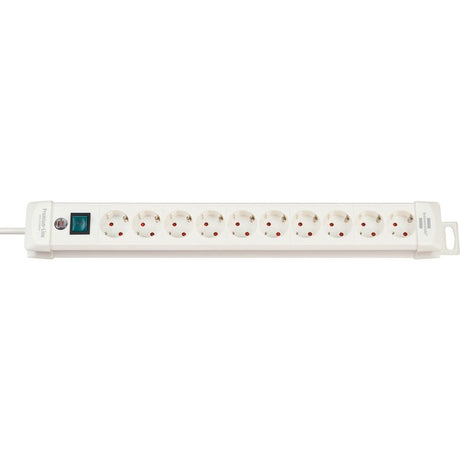 Brennerstuhl premium-line forlængerstik 10-vejs strømskinne (hvid, 1952200100)
